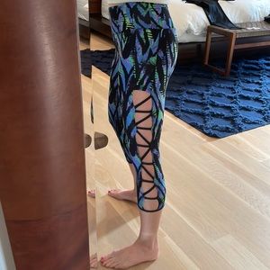 Brazil Wear Workout Leggings with open side detailing, Small